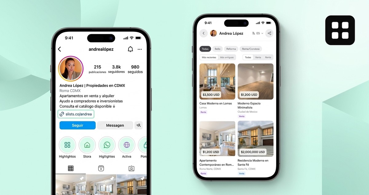 Biografía de Instagram para agentes inmobiliarios: fórmula y 15 ejemplos