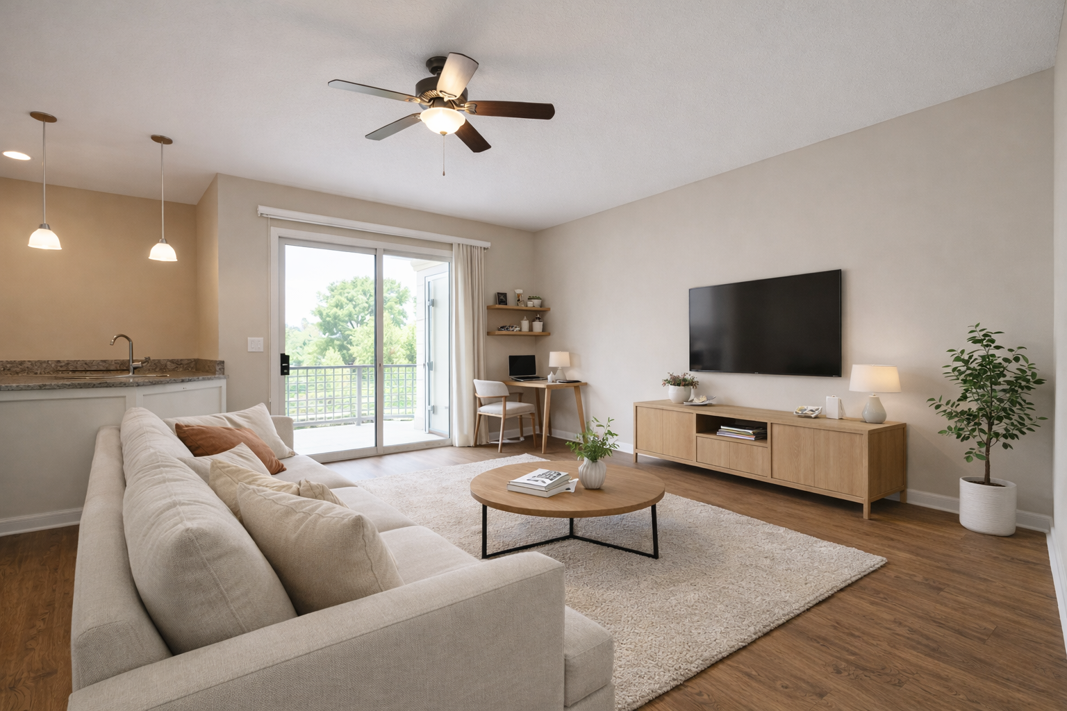 Después - Sala amueblada con IA