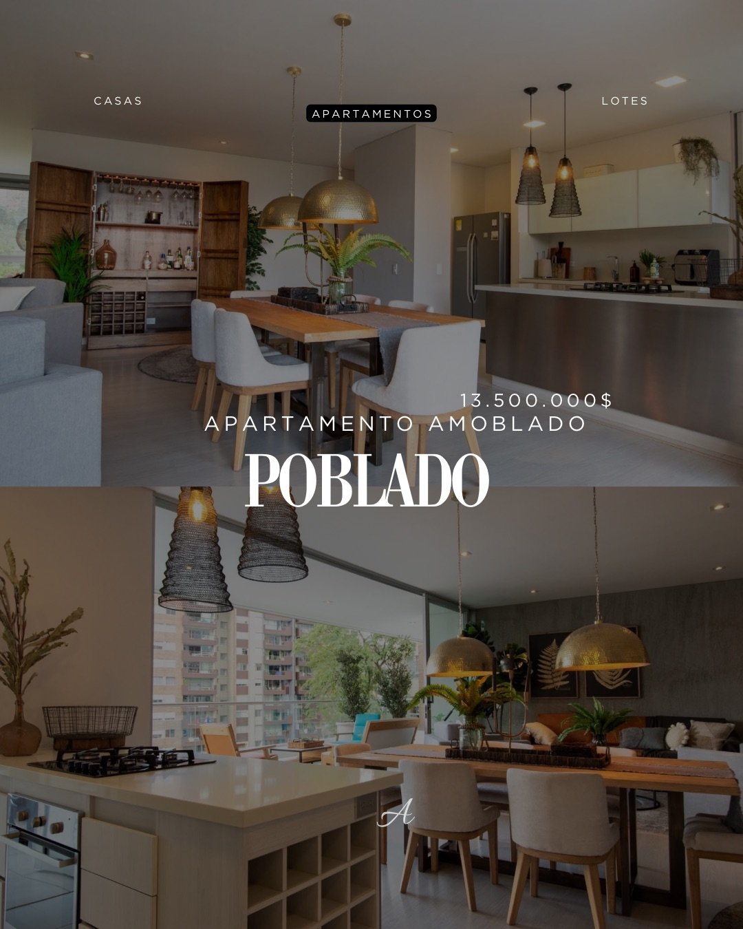 Exclusivo apartamento semi amoblado en el poblado  — 1