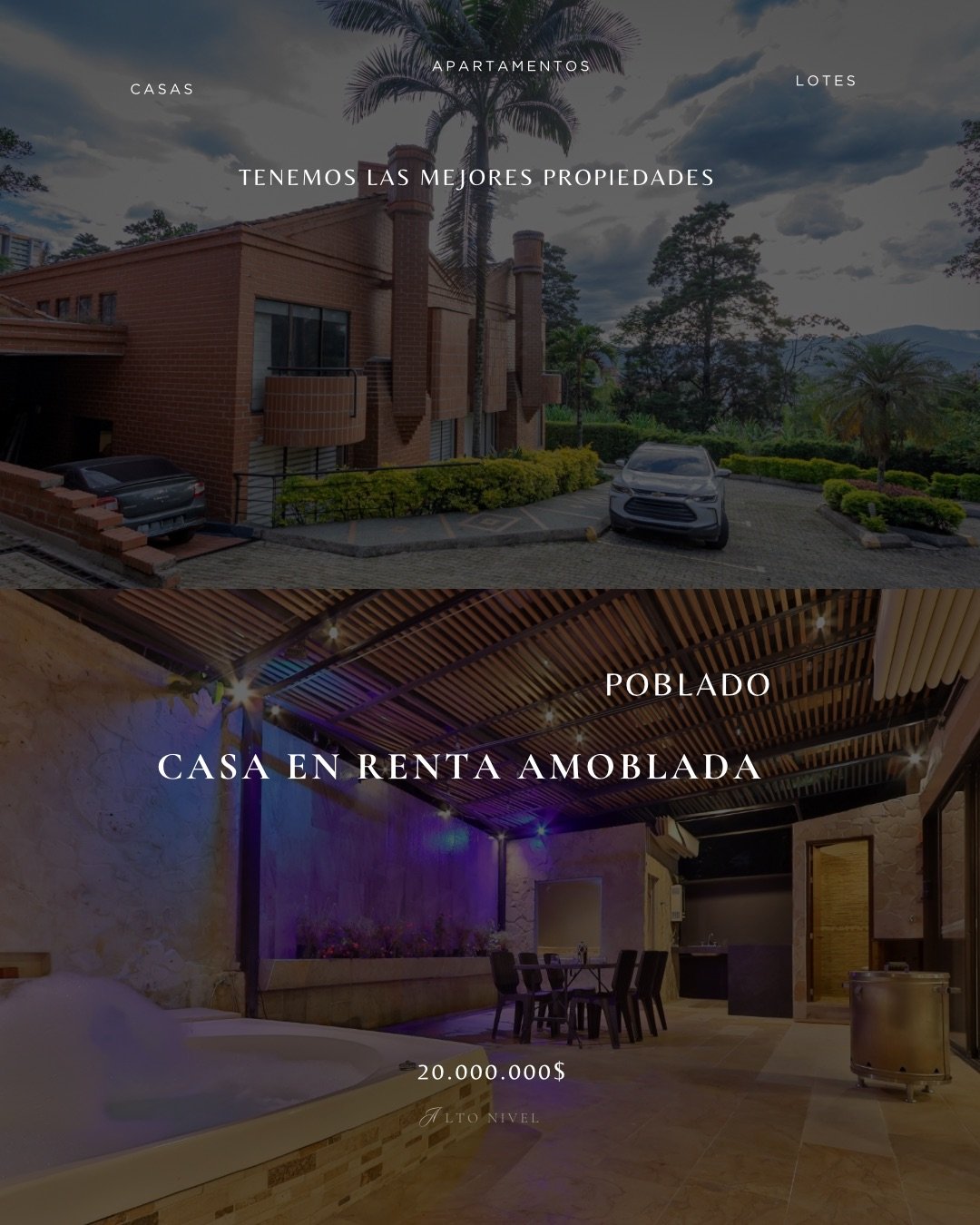 Hermosa casa colonial en Renta Amoblada en el poblado 