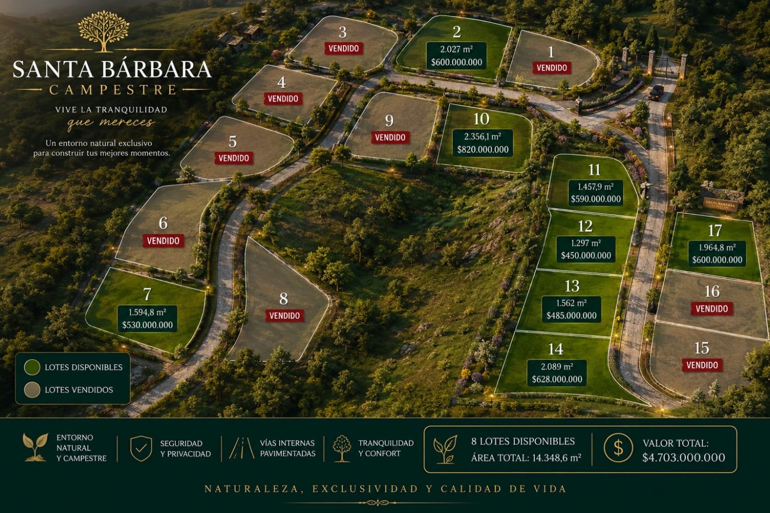 Exclusivo proyecto de lotes en venta en Rionegro  — 1