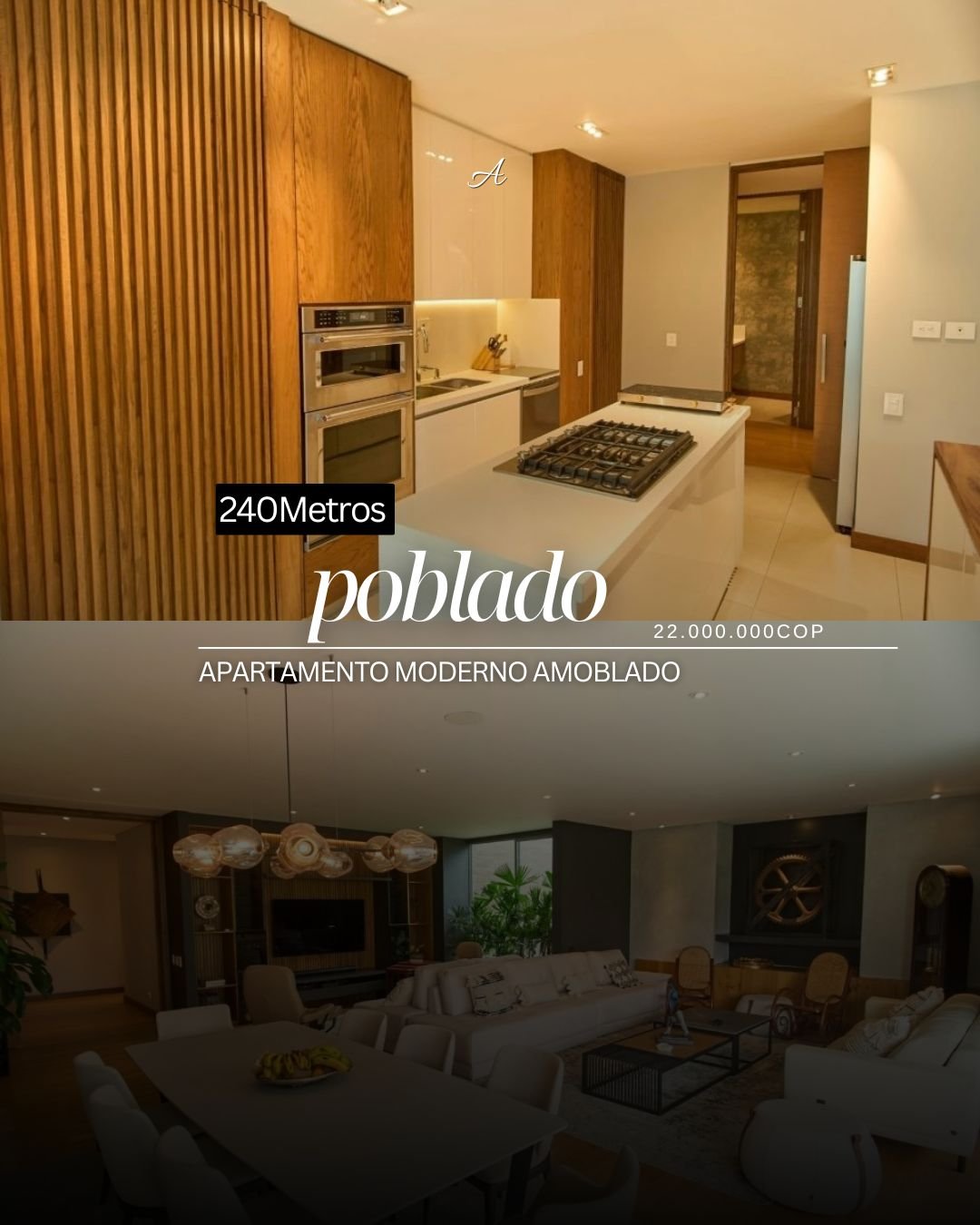 Hermoso apartamento Dotado en Renta en el Poblado  — 1