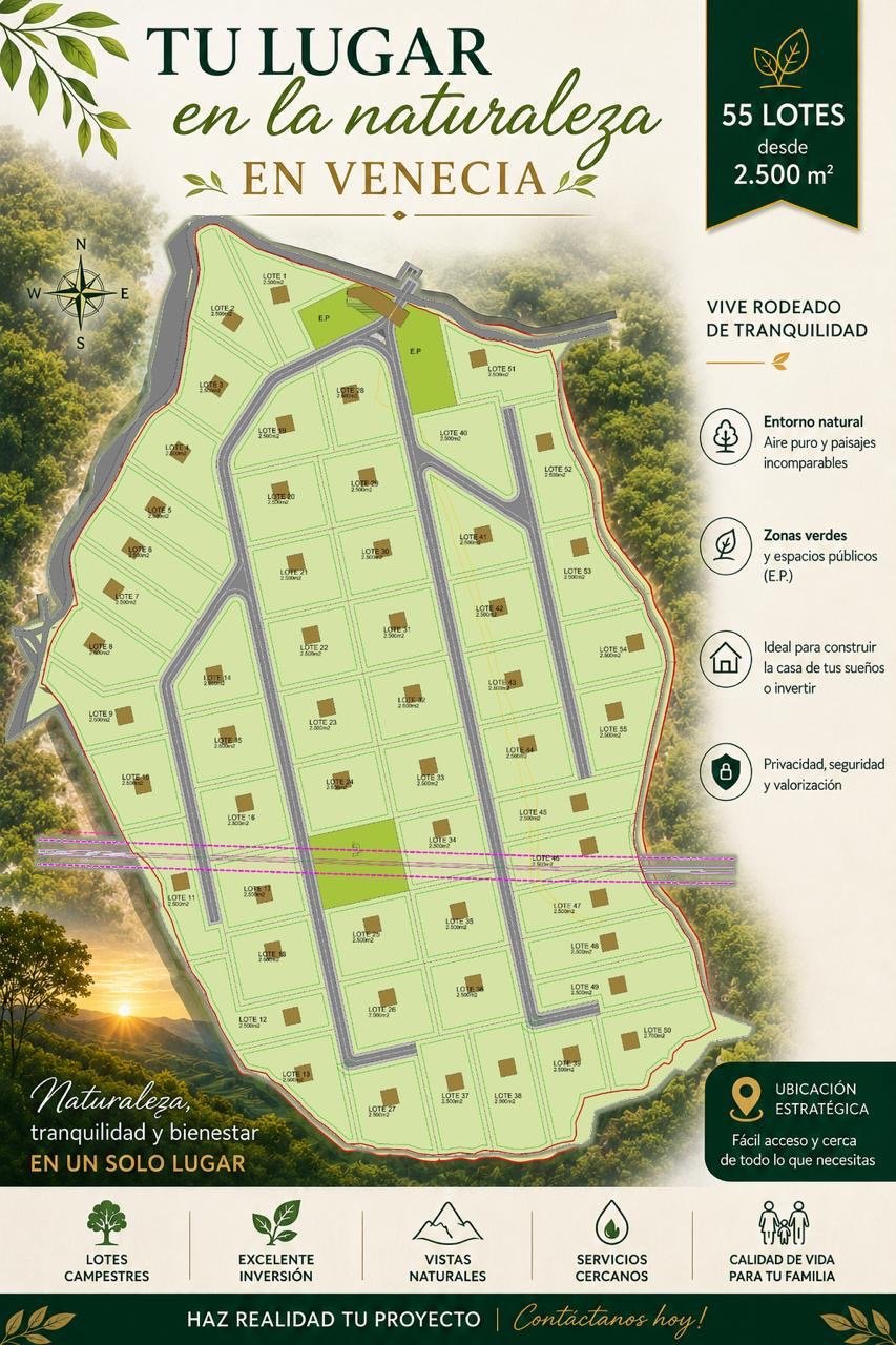 Lotes en Parcelacion privada , Venecia Antioquia 