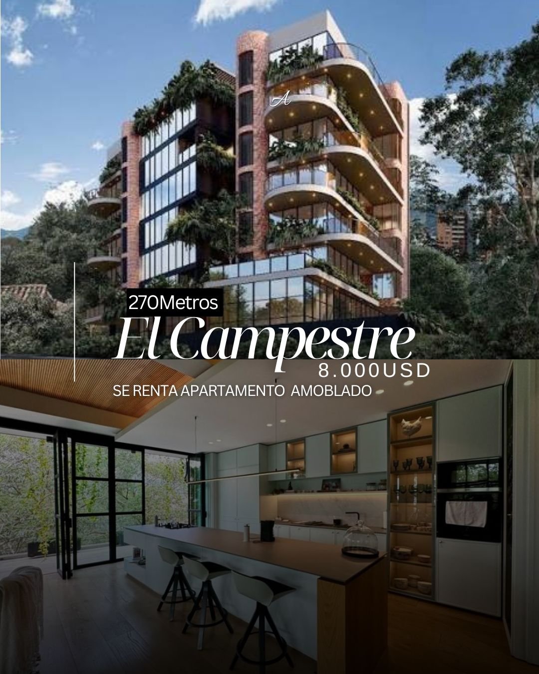 Exclusivo apartamento en Renta completamente dotado en el poblado  — 1