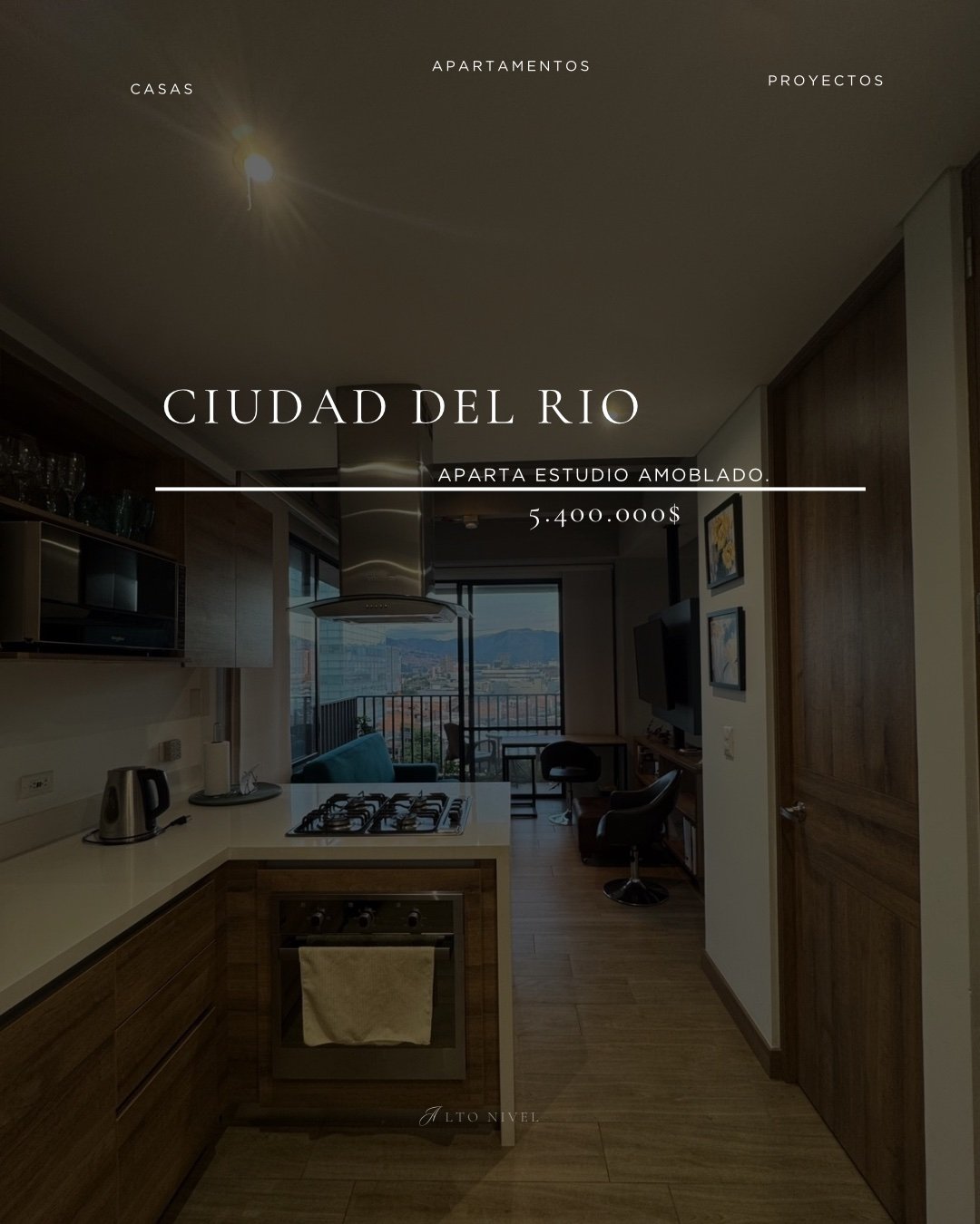 Aparta estudio Amoblado en Ciudad del Rio - Image 1