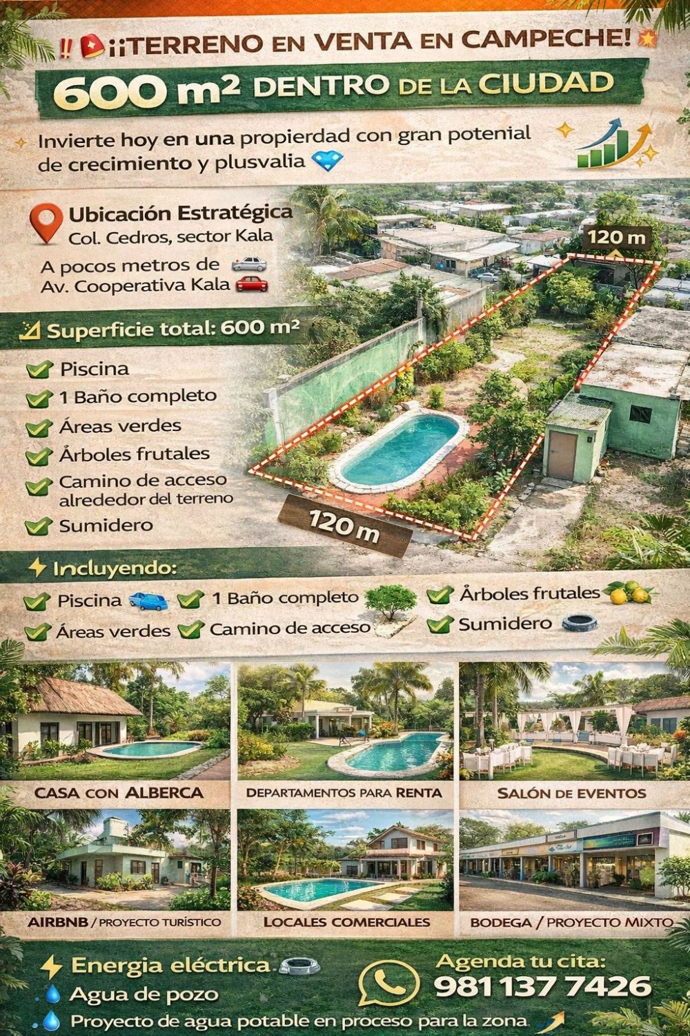 Terreno en Venta en Campeche - 600 m² - Image 1
