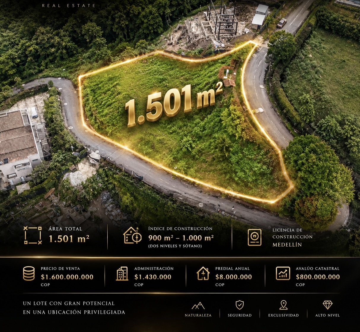 Exclusivo Lote en parcelación con vista a la ciudad  — 1