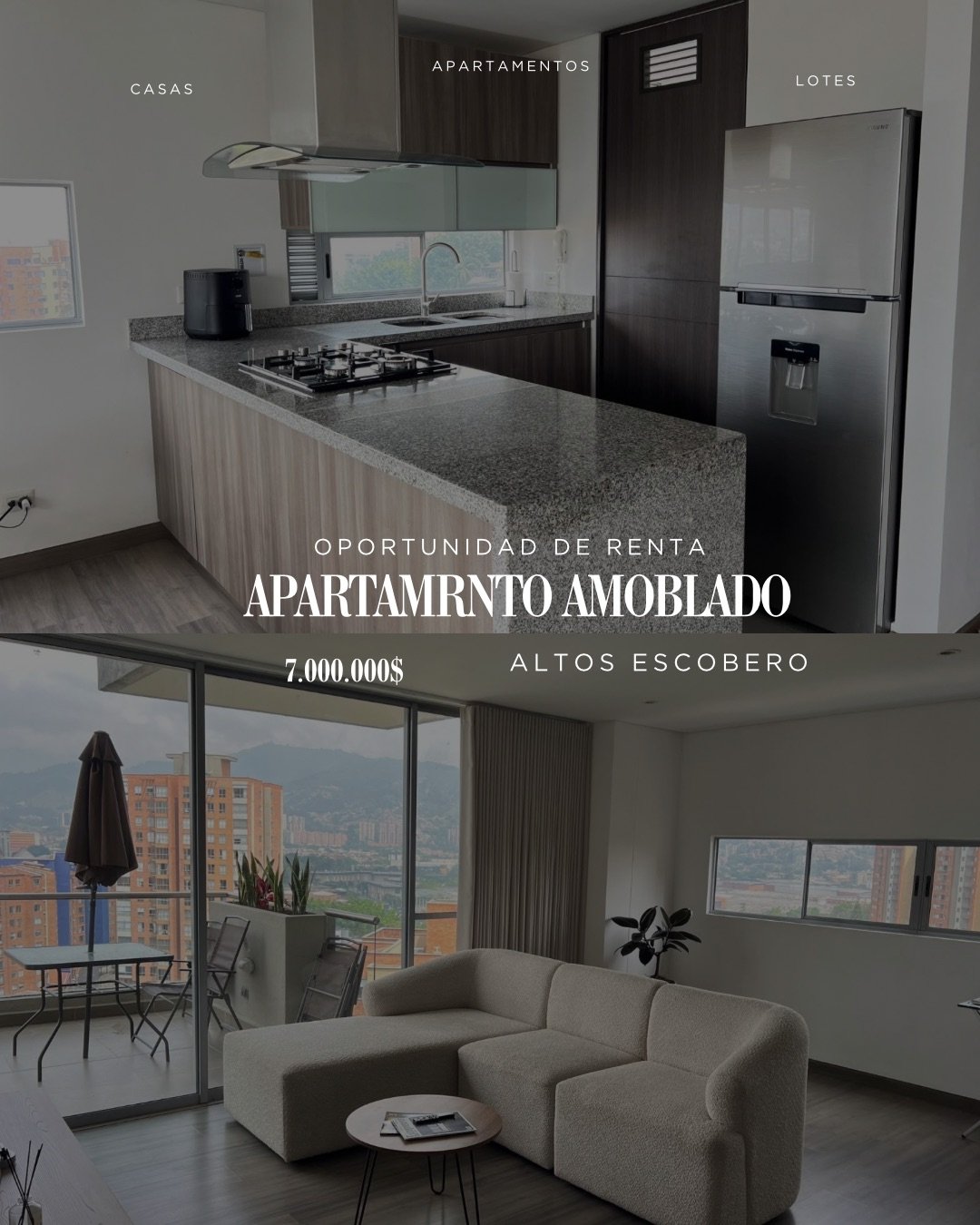 Apartamento dotado en Renta en el Poblado  — 1