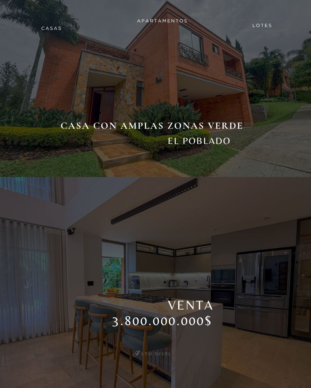 En Venta Amplia casa con Zonas verdes en Medellín (Poblado)