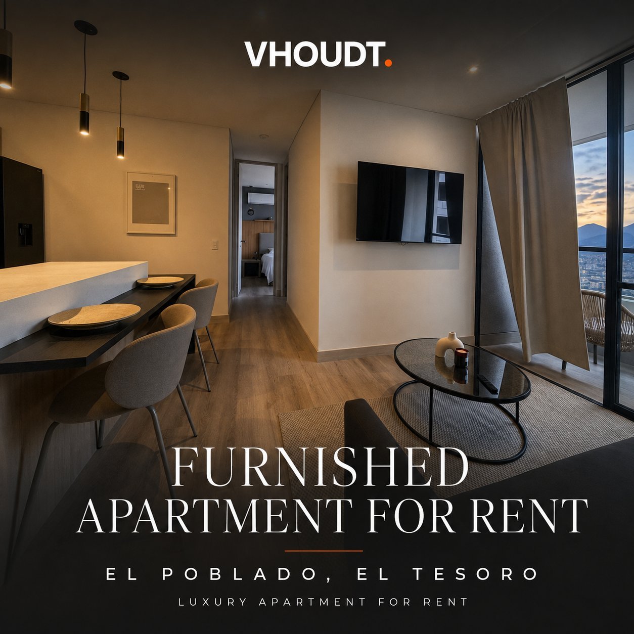 Furnished Apartment for Rent – El Poblado, El Tesoro