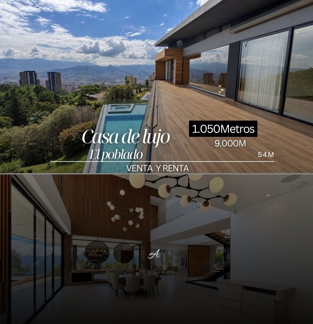 Exclusiva Casa en Renta y venta en la zona más Prestigiosa del Poblado — 1