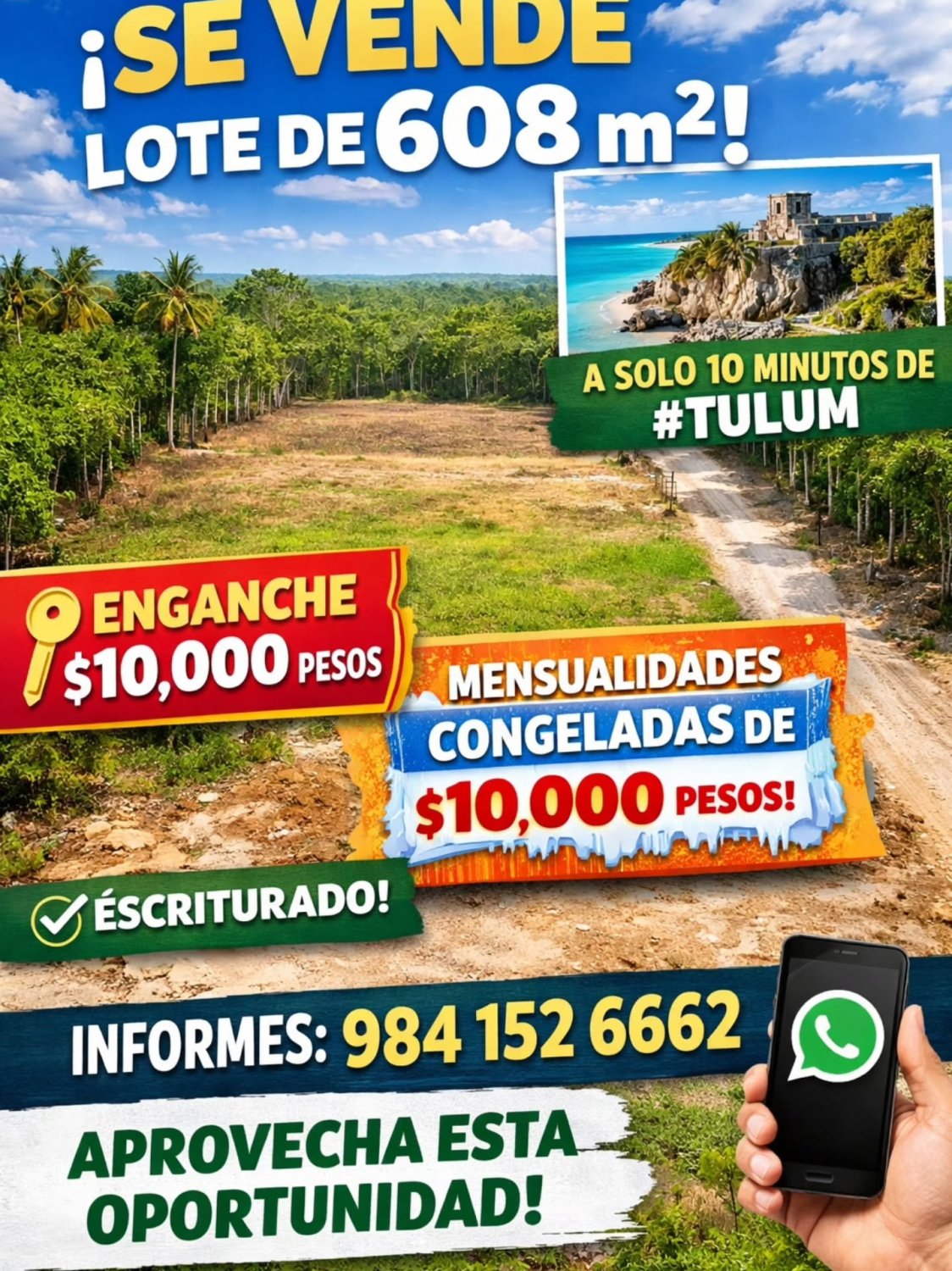 Lote en Tulum con financiamiento - Image 1