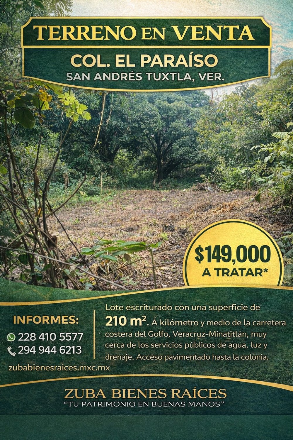 Terreno en El Paraíso, San Andrés Tuxtla - Image 1
